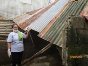Houses were damaged by the monsoon weather