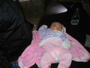 Rheanna aged 6 months was in danger from typhoons