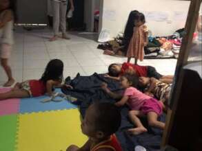 The Center being used to shelter from storms