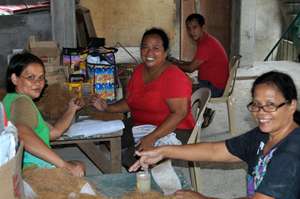 Community leaders making products for sale