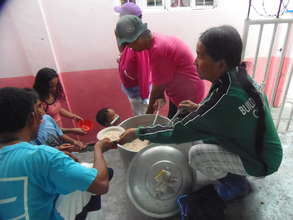 Your donations providing hot meals during Glenda