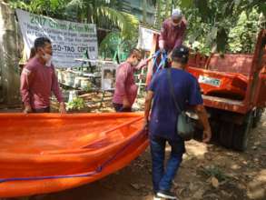 The boats being loaded