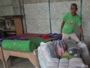 The cubicles will be equipped with bedding