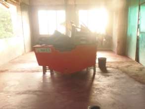 The completed workshop floor