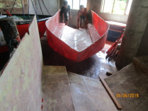 The hull removed from the mould