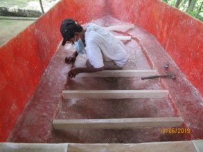 Floor bracing being added