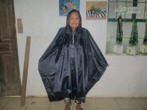 A newly purchased poncho