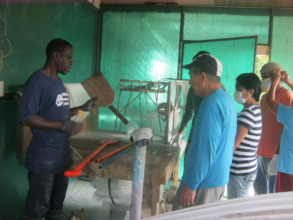 The workshop being used to train other communities