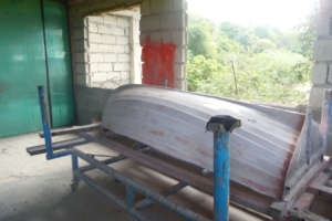 The boat workshop was literally full of holes