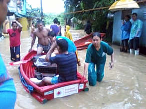 The boat which rescued a newborn baby during recent floods! .jpg