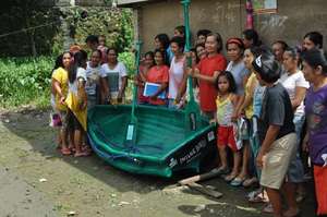 A small rescue boat in the community