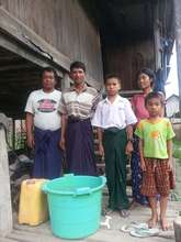 Family with start up equipment for worm breeding