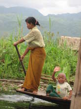 Inle Lake Native Tending Water Garden