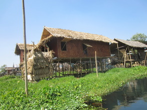 Typical Stilt House on Inle Lake