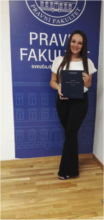 Our student Katica at her graduation