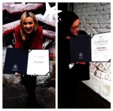Amila and Anela with their diplomas
