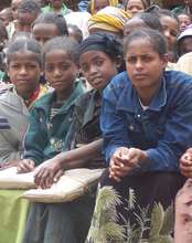 Girls attending mentoring session at their school