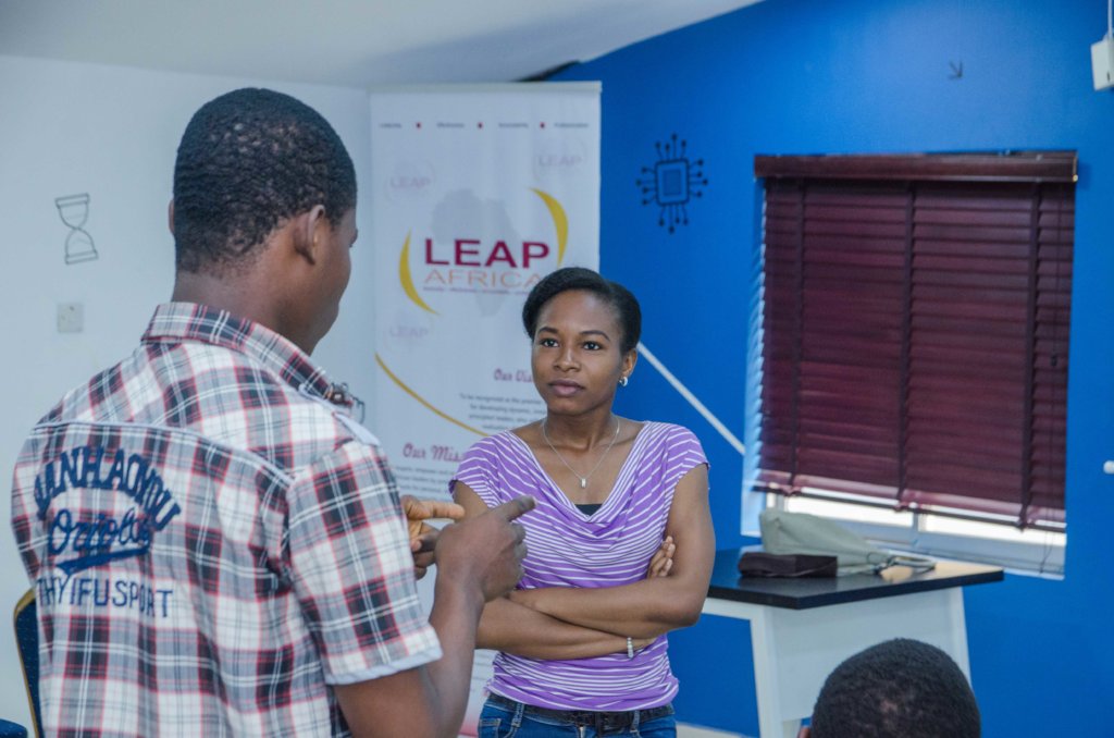 One of our facilitators taking this teens question