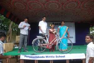 Providing bi-cycle for coming to school