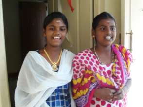 Girls singing a song