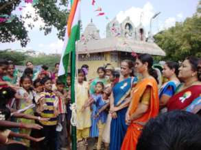 Flag hoisting on Republic Day