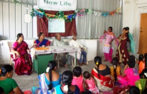 Dancing during New Life's Women's Day Celebration