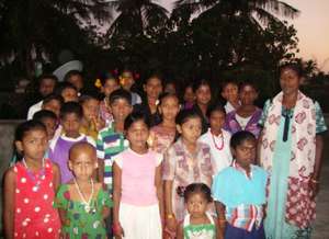 Coaching Class Children with their Teacher