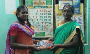 Geetha getting a dress