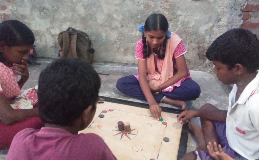 Games for the children through mobile library