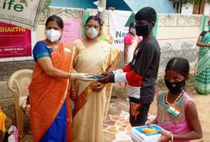 Note Books and Pens donated to children
