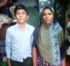 Sabeer with his mom