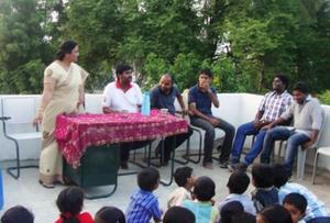 Thanking the college students