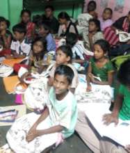 children with bags