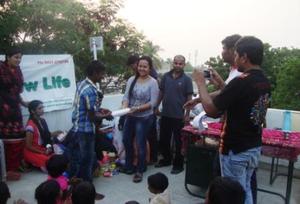 A gift of emergency lamp to a child