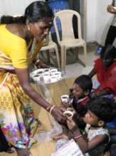 Nilavembu decoction given to children