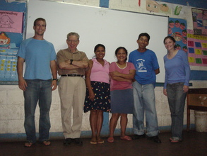 Matt, Andrea, Rafael and School Staff