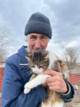 elderly man at mobile campaign