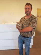 this poor man brought in his kitty for free spay