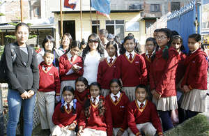 A Group Snap of Students & International Delegates