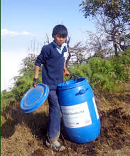Active student in preparation of Herbal Garden.