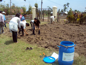 Students in Preparation of Herbal Garden in School