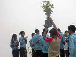 Students initiating plantation activities