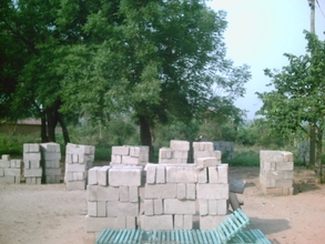 Some cement blocks ready to be used for foundation
