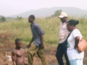 Inspection of digging by Elton wallace & Mrs. Ephirim-Donkor