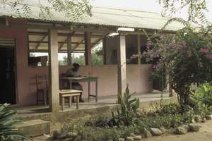 Head teacher at her study at primary school in Mpr