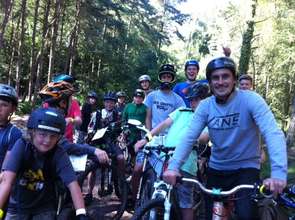 Young people cycling at AT