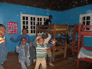 Children fooling around before "lights out"