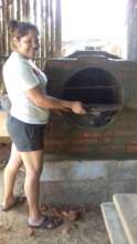 Maralexia and her new oven.