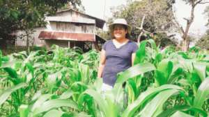 Milagro on her farm.