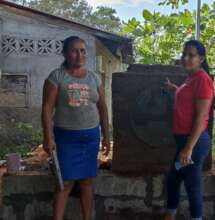 Miriam and her daughter with the new improve oven